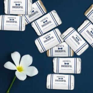 Mister Onederful Bow Tie 1st Birthday Hershey's Miniatures