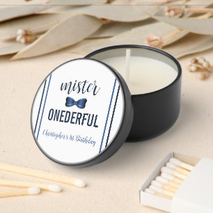 Mister Onederful Bow Tie 1st Birthday Mini Candle Favors