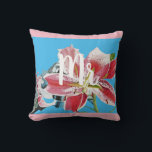 Mister Pink Lily floral Wedding Decor Cushion<br><div class="desc">Mister Pink Retro Lily floral Wedding Decor Cushion. Designed from my original art.</div>