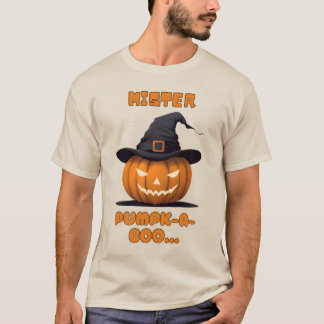 Mister Pumpk-A-Boo Halloween Pumpkin T-Shirt