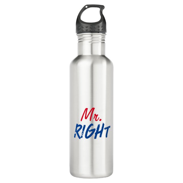 Mister Right Stainless Steel Water Bottle (Front)