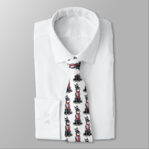 Mister Silver Schnauzer Neck Tie