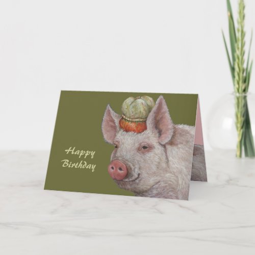 Mister Smythe the pig birthday card