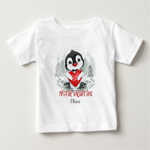 Mister Valentine baby boy personalized Baby T_Shirt