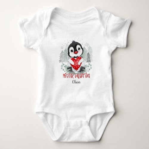 Mister Valentine Personalized Baby Bodysuit