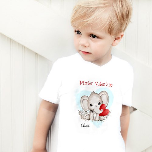 Mister Valentine Personalized Little boy Toddler T_shirt