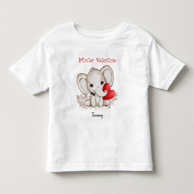 Mister Valentine Personalized Little boy Toddler T Toddler T-shirt (Front)