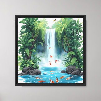 Mistfall Haven – Rainforest Waterfall Sanctuary Il Canvas Print