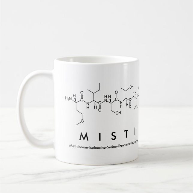 Misti peptide name mug (Left)
