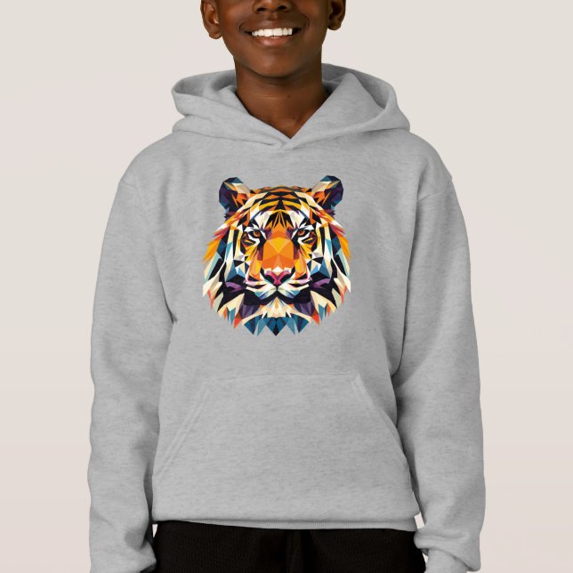 Mistic polygon tiger   hoodie (Front)