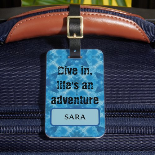 MISTIC WATERS OCEAN WAVE LUGGAGE TAG