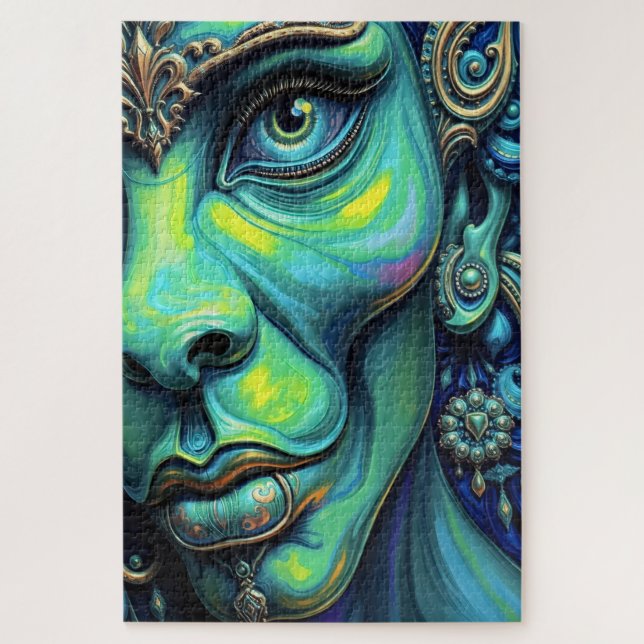  Mistical Portrait: Fusion of Art and Fantasy Jigsaw Puzzle (Vertical)