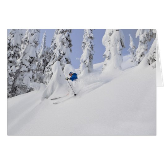 Mistie Fortin skis powder (Front Horizontal)