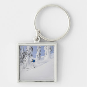 Mistie Fortin skis powder Keychain