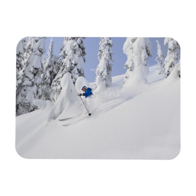 Mistie Fortin skis powder Magnet (Horizontal)