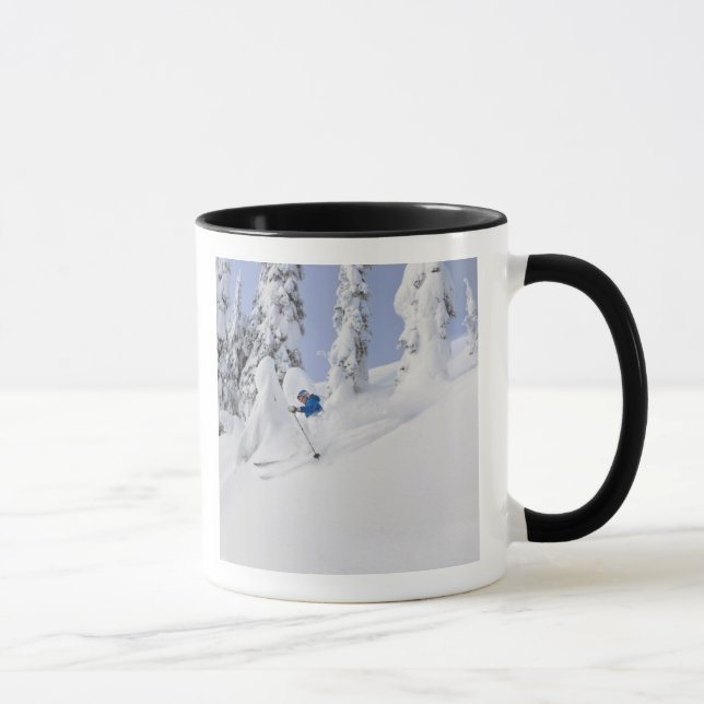 Mistie Fortin skis powder Mug (Right)