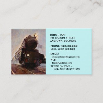 Misting Evening Train On Railroad ~business Cards! Business Card by layooper at Zazzle