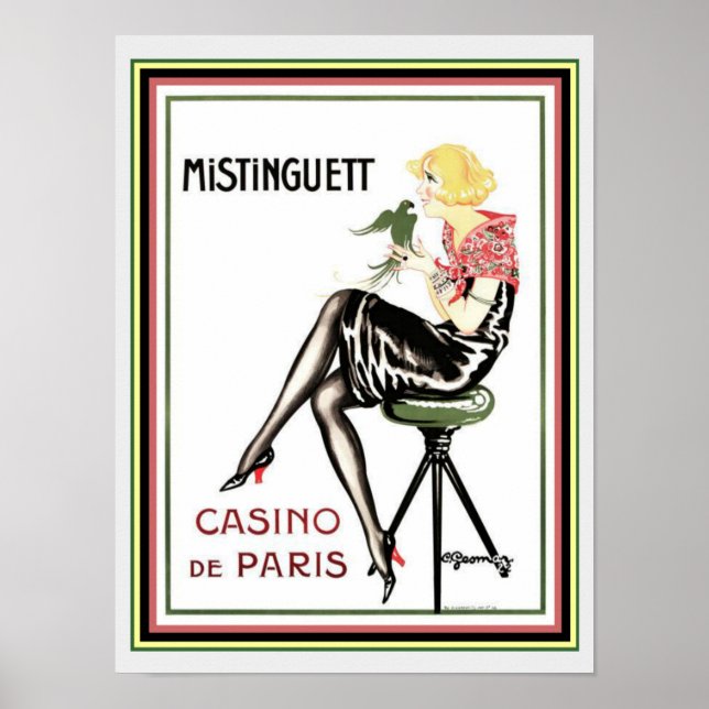 Mistinguett Casino De Paris Art Deco Print 12 x 16 (Front)