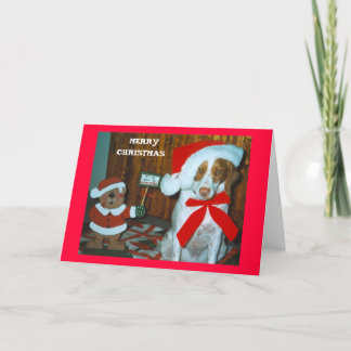 MISTLE TOE BRITTANY HOLIDAY CARD