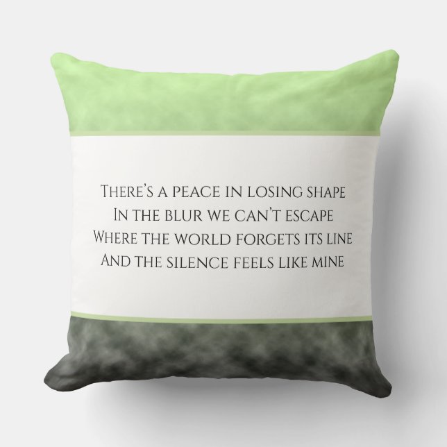 Mistleaf Light Throw Pillow (Front)