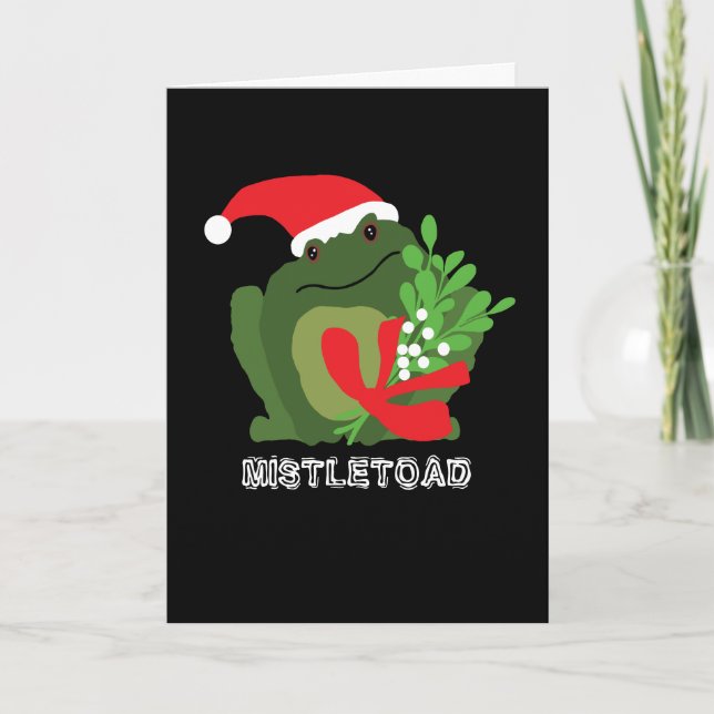 Mistle'toad Christmas Holiday Card (Front)