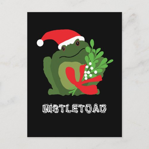 Mistletoad Christmas Holiday Postcard