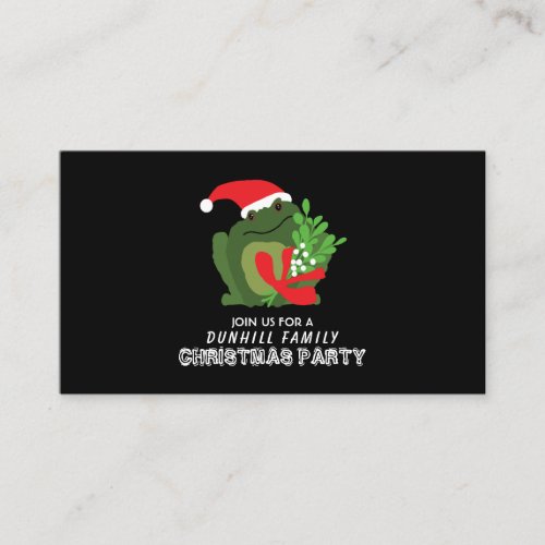 Mistletoad Christmas Party Ticket Invitation
