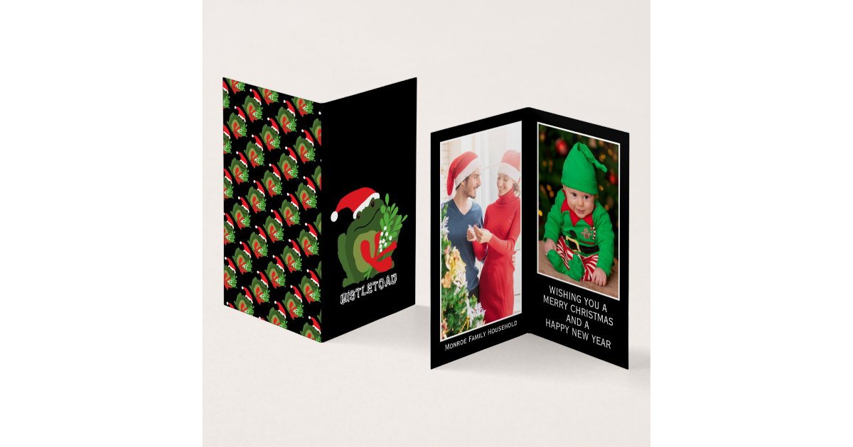 Mistle'toad, Family Photo Christmas Card | Zazzle