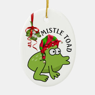 MistleTOAD - See My Other Also -  Ceramic Ornament