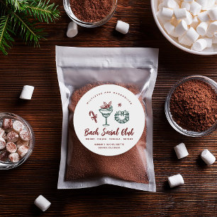 Mistletoe and Margaritas   Christmas Bachelorette Classic Round Sticker