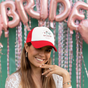 Mistletoe and Margaritas   Christmas Bachelorette Trucker Hat