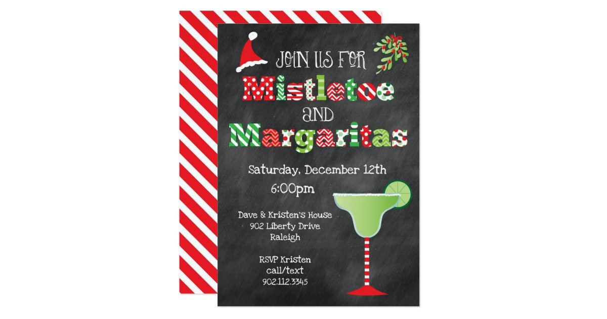 mistletoe and margaritas christmas party invitation christmas party evites