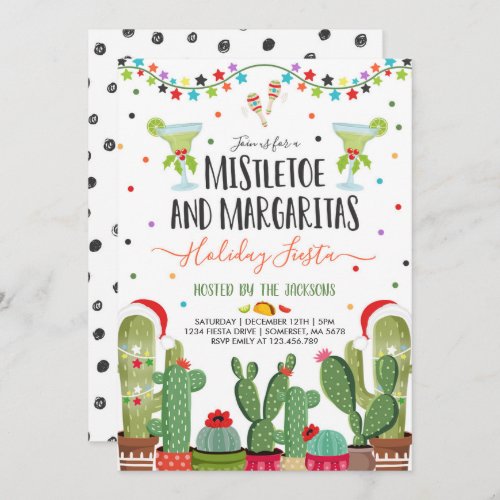 Mistletoe and Margaritas Holiday Party Invitation
