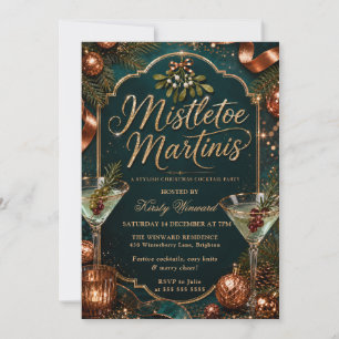 Mistletoe and Martinis Holiday Party Invitation