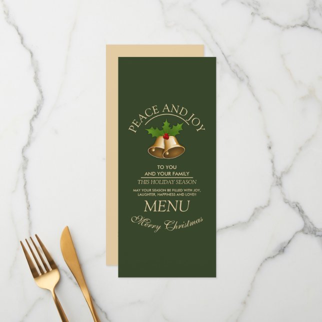 Mistletoe Bells Christmas Menu (Front/Back In Situ)