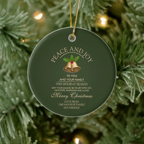 Mistletoe Bells  _ Pesonalised Photo _ Christmas  Ceramic Ornament