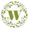 Mistletoe Bough Wreath Monogram Gift Sticker