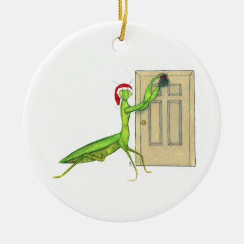 Mistletoe Ceramic Ornament