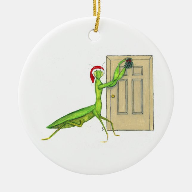 Mistletoe Ceramic Ornament (Front)