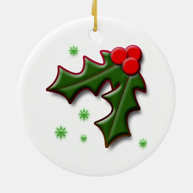 Mistletoe Ceramic Ornament (Back)