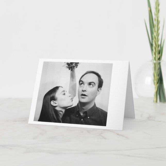 Mistletoe Christmas Holiday Card (Front)