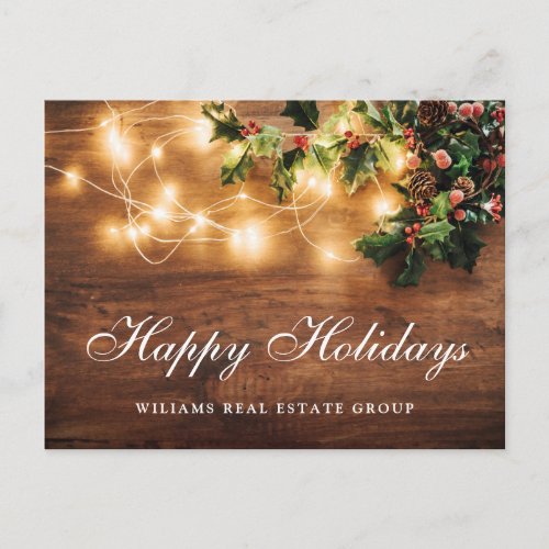 Mistletoe  Christmas Holiday Corporate Greeting Postcard