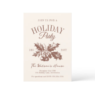 Mistletoe Christmas Holiday Party Social Club Invitation