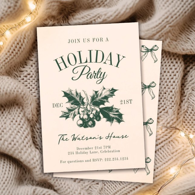 Mistletoe Christmas Holiday Party Social Club  Invitation (Creator Uploaded)