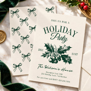 Mistletoe Christmas Holiday Party Social Club Invitation