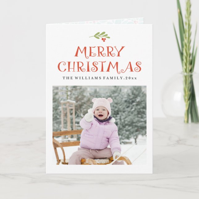 Mistletoe Christmas Photo Cards (Front)