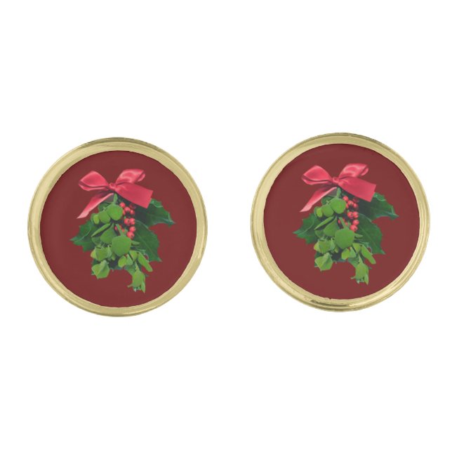 Mistletoe Cufflinks (Front)