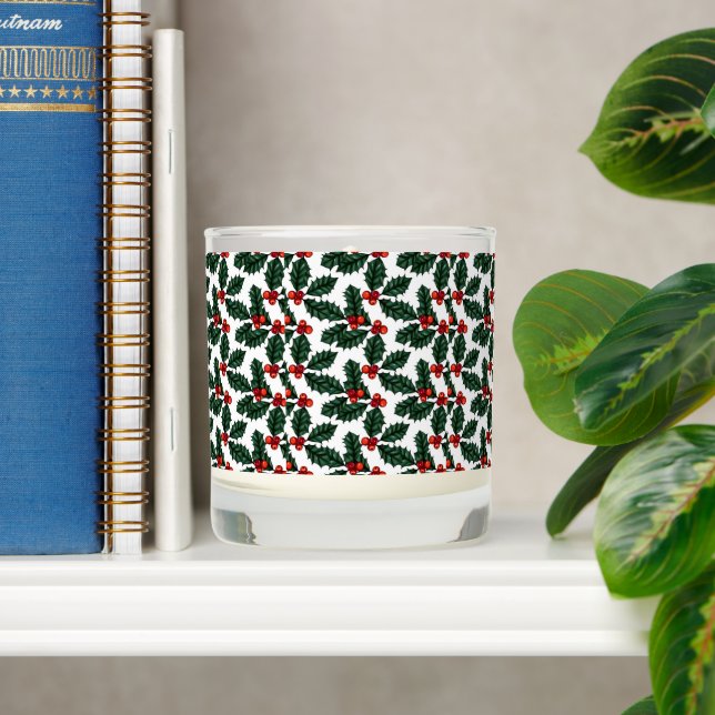 Mistletoe Design - Vanilla  Scented Candle (Shelf)