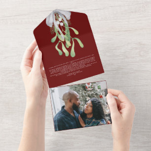 Mistletoe Elegant Christmas Card