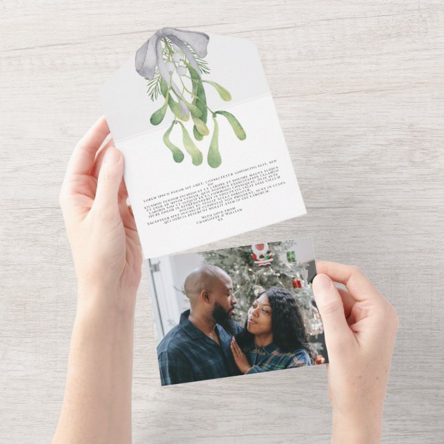 Mistletoe Elegant Christmas Card (Tearaway)